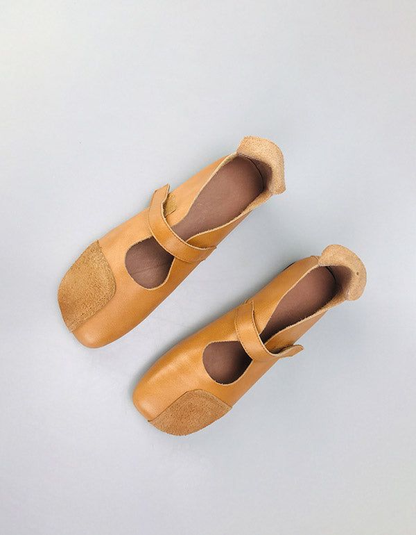 Forårsfarvematchende Retro Flats Til Kvinder