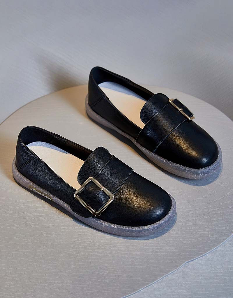 Komfortable Slip-on Spring Læder Sneakers