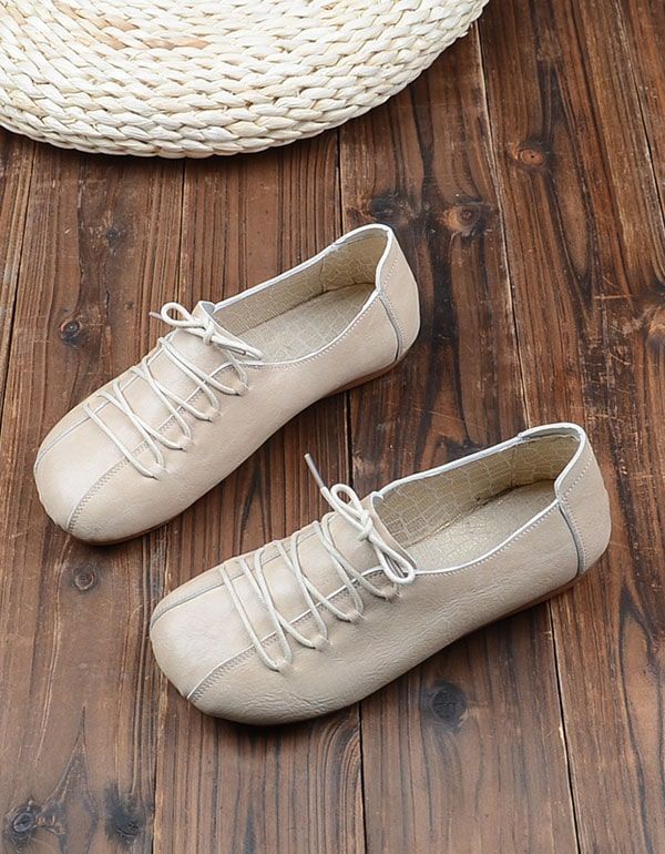 Lace Up Spring Simple Kvinders Flats