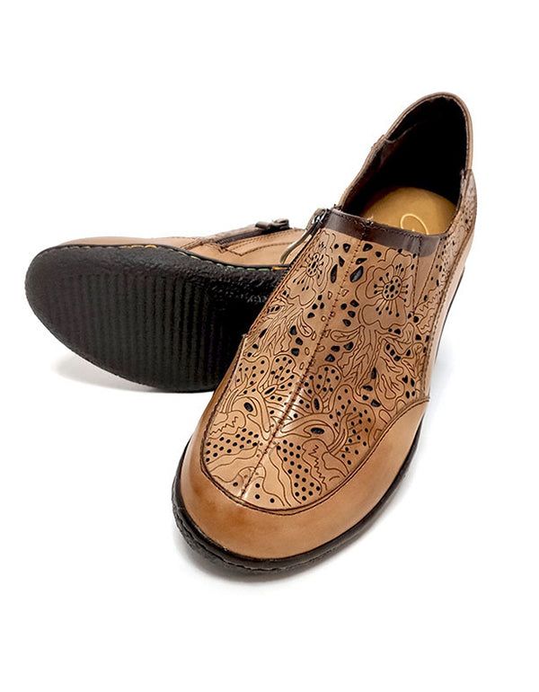 Slidfaste Retro Læder Flats Loafers