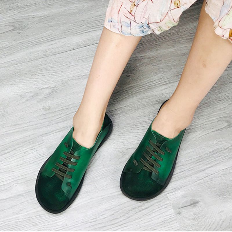 Spring Flats Farvematchende Retro Loafers Til Kvinder