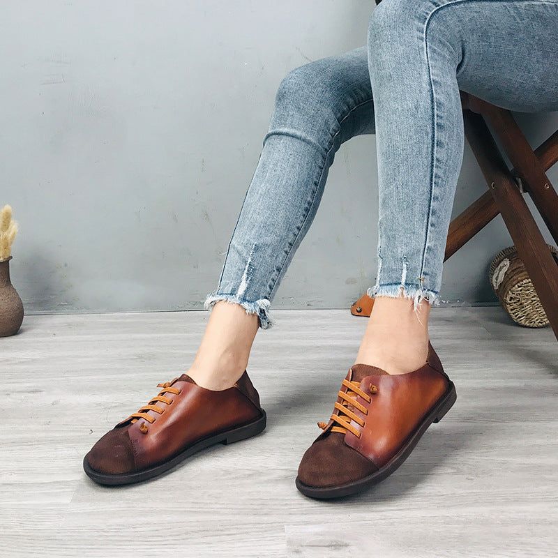 Spring Flats Farvematchende Retro Loafers Til Kvinder