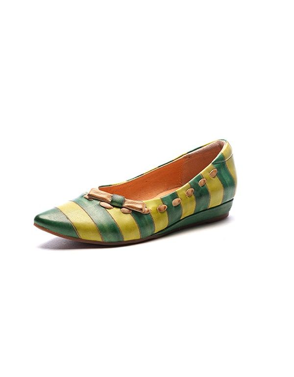 Spring Stripe Slip-on Spidse Flade Sko