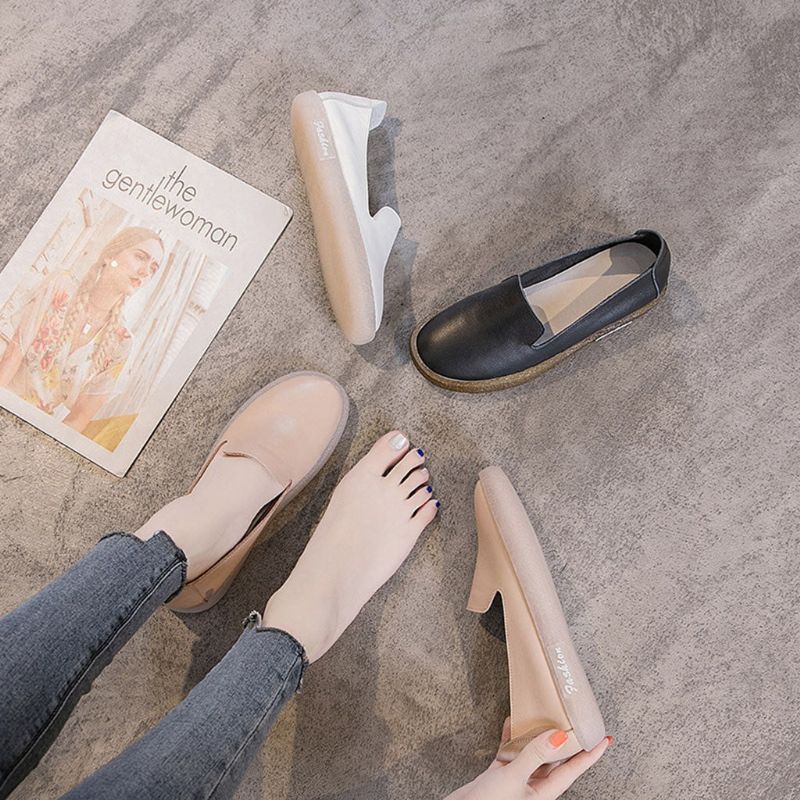 Casual Bløde Dame Flats-hvide | 35-41