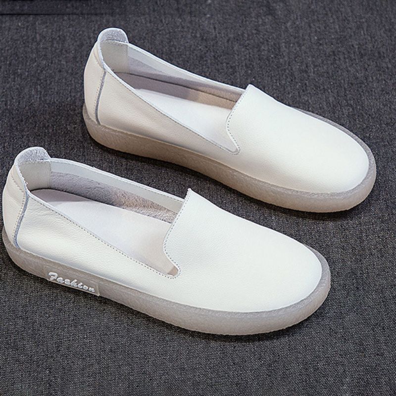 Casual Bløde Dame Flats-hvide | 35-41