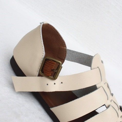 Vintage Strappy Close-toe Flade Sandaler | 35-41