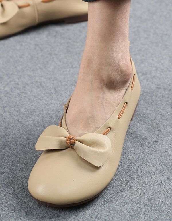 Forår Sommer Blødt Læder Bowknot Flats