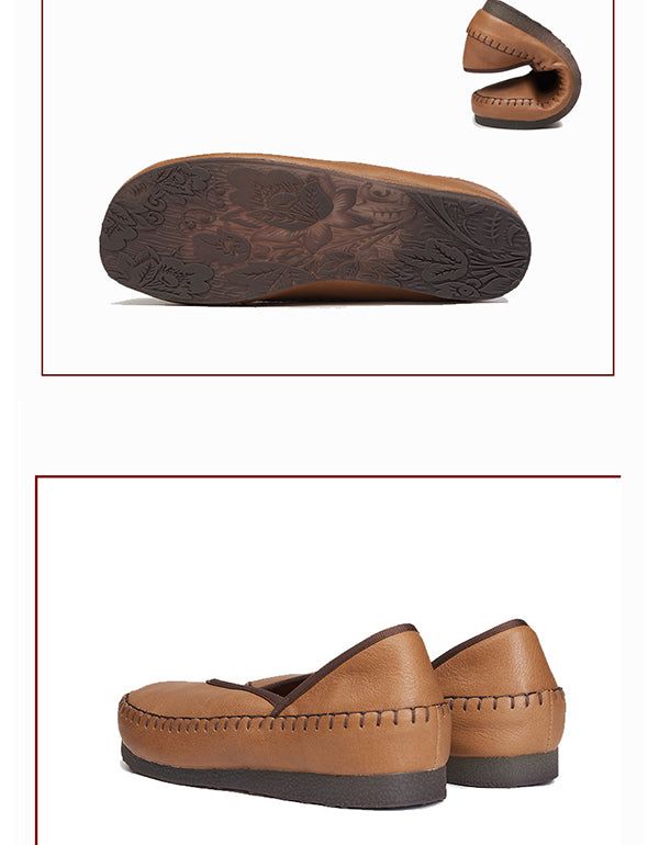 Forår Sommer Retro Læder Flats Loafers