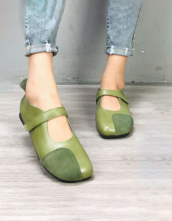 Forårsfarvematchende Retro Flats Til Kvinder