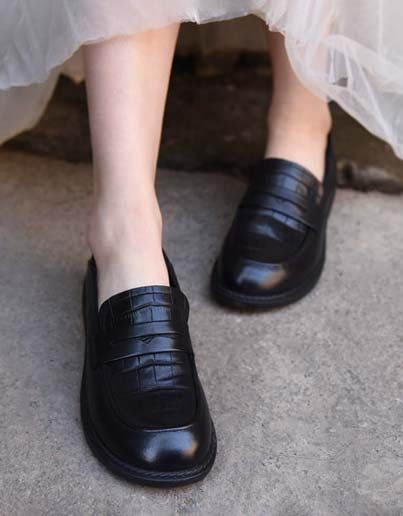 Håndlavede Vintage Komfortable Slip-on Loafers