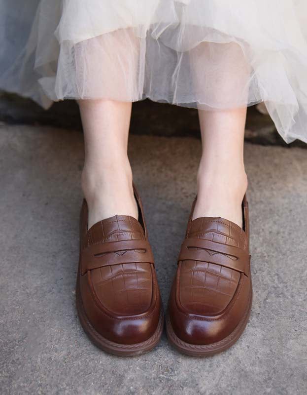 Håndlavede Vintage Komfortable Slip-on Loafers