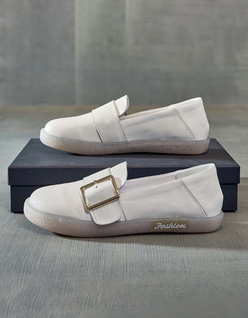 Komfortable Slip-on Spring Læder Sneakers