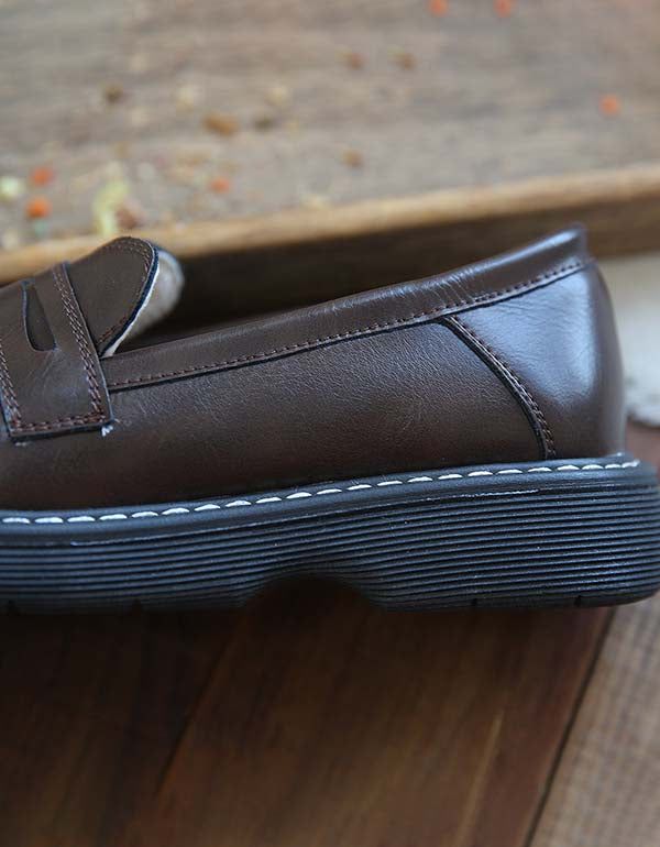 Plaid Med Bred Hoved Foran Behagelige Loafers