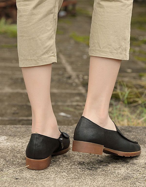 Retro Fashion Split Toe Læder Flats