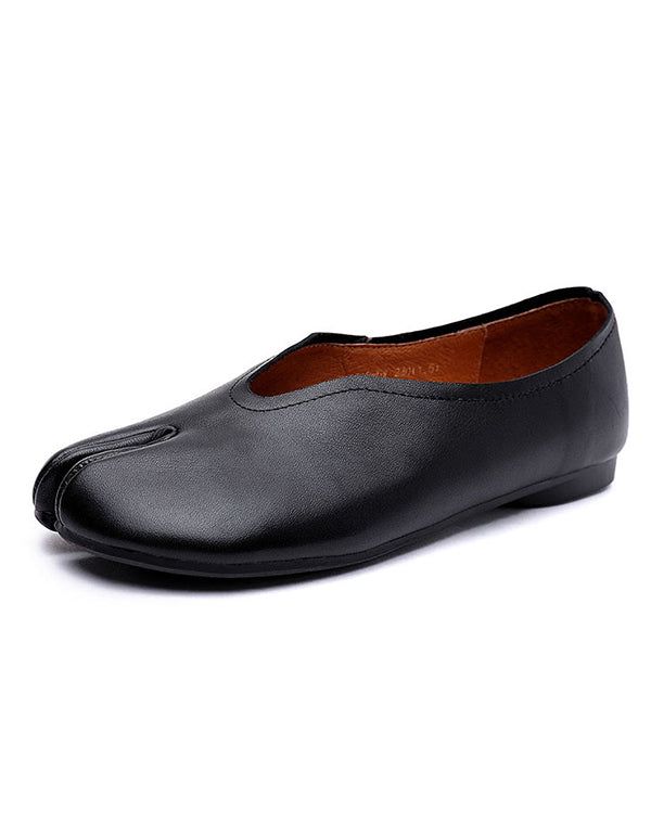 Retro Fashion Split Toe Læder Flats