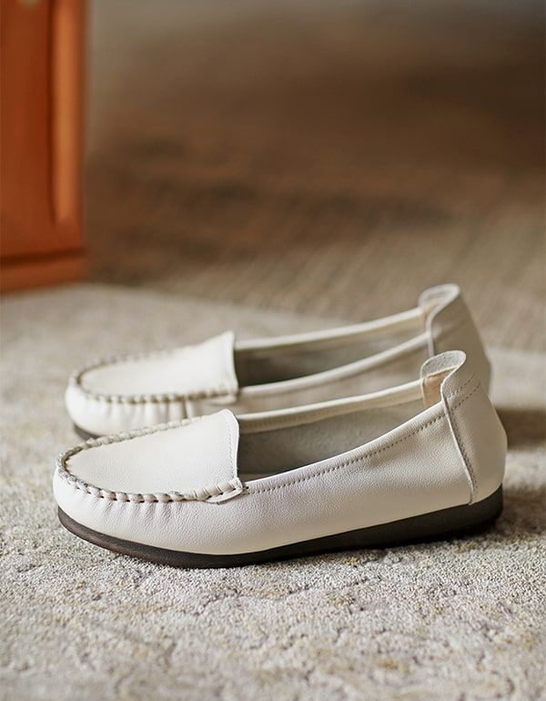 Retro Læder Slip-on Comfy Loafers