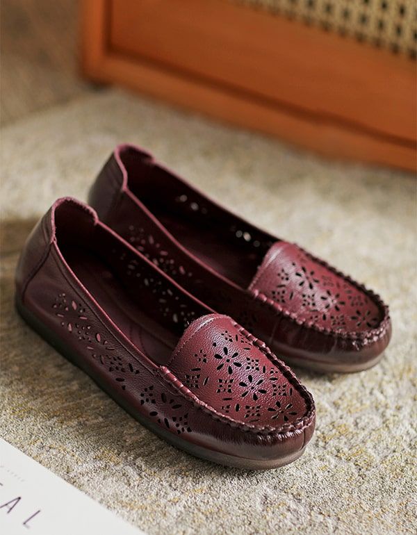 Retro Læder Slip-on Comfy Loafers