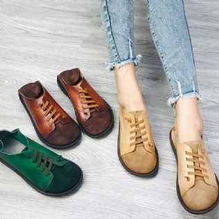 Spring Flats Farvematchende Retro Loafers Til Kvinder