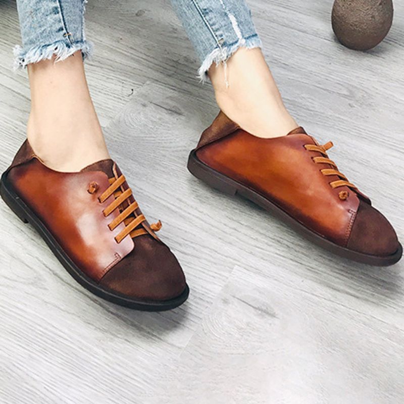 Spring Flats Farvematchende Retro Loafers Til Kvinder