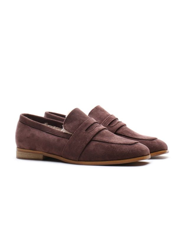 Square Head Fladhælede Ruskind Britiske Loafers