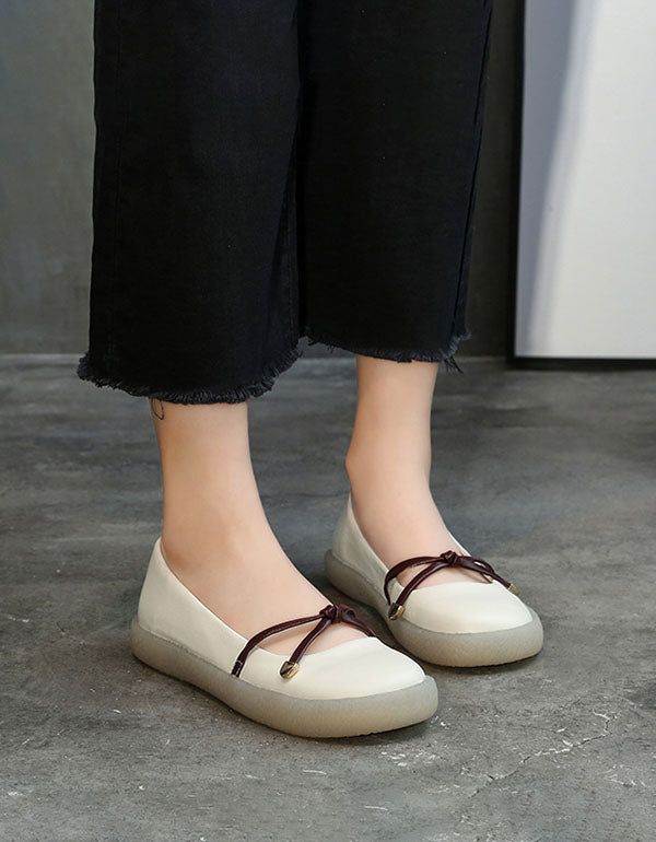 Sygeplejerskesko I Læder Blødbund Casual Flats