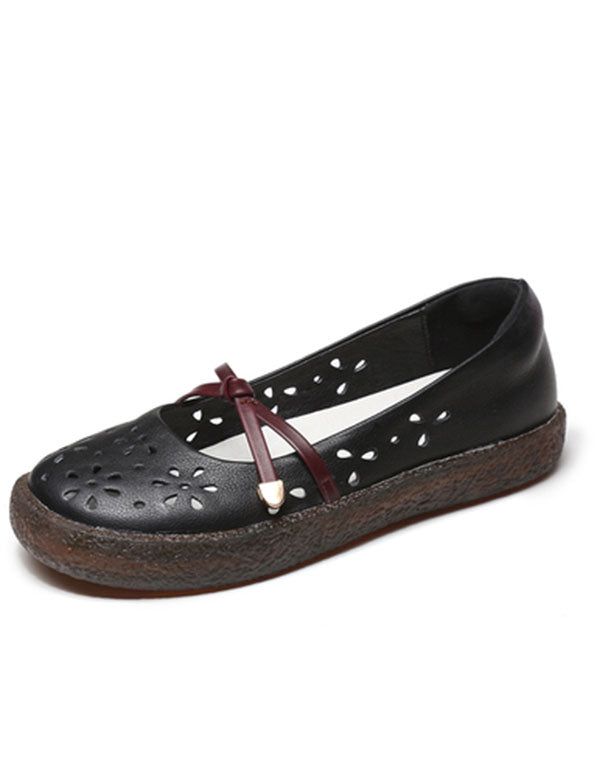 Sygeplejerskesko I Læder Blødbund Casual Flats