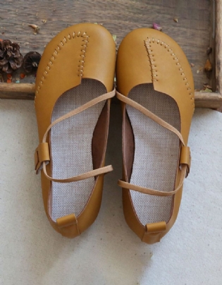 Syning Blødt Læder Sommer Retro Flats