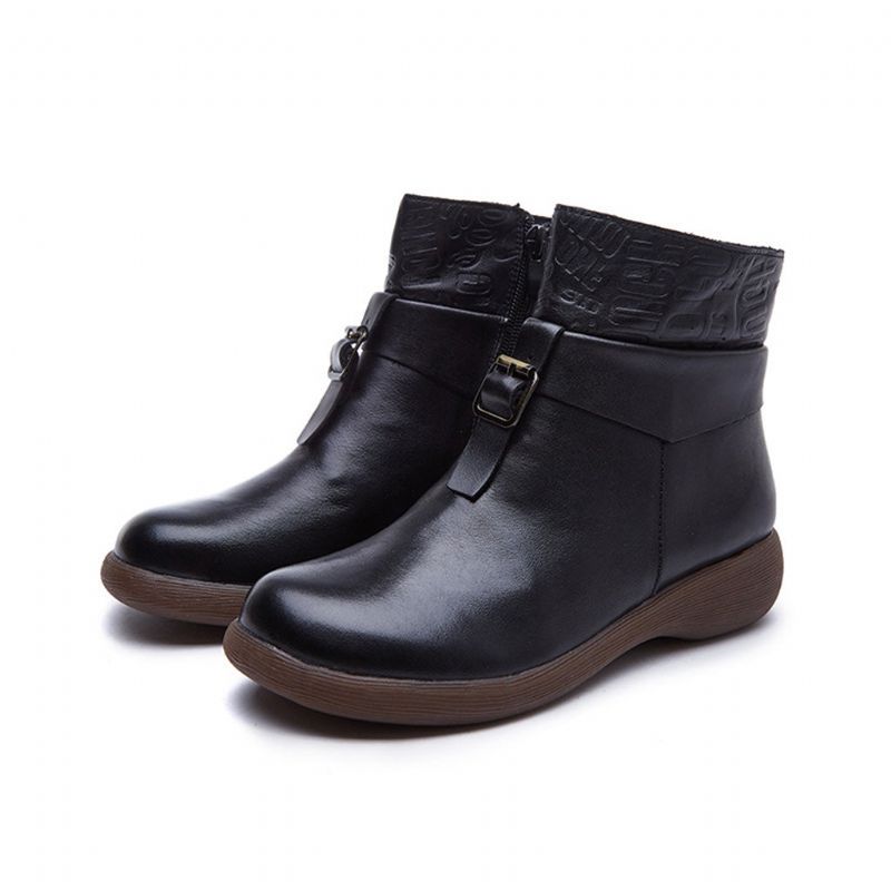 Retro Håndlavede Casual Læder Short Boots | Gave Sko