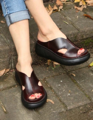 Håndlavede Retro Summer Wedge Hjemmesko