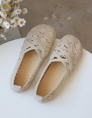 Bløde Bund Foran Strappy Lace Flats