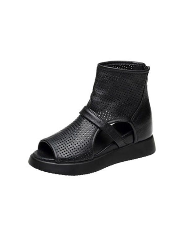 Håndlavet Læder Fish Toe Roman Boots Sandaler