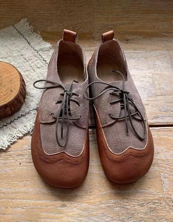 Håndlavede Oxford Style Retro Flats Til Kvinder