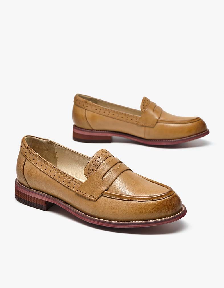 Vintage Oxfords Loafers I Britisk Stil Til Kvinder