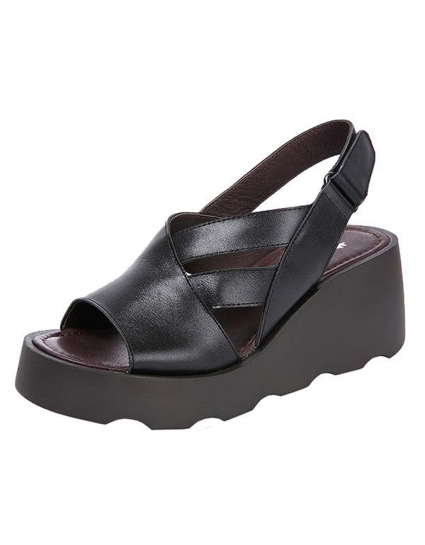 Damemode Fish Toe Wedge Sandaler Slingback