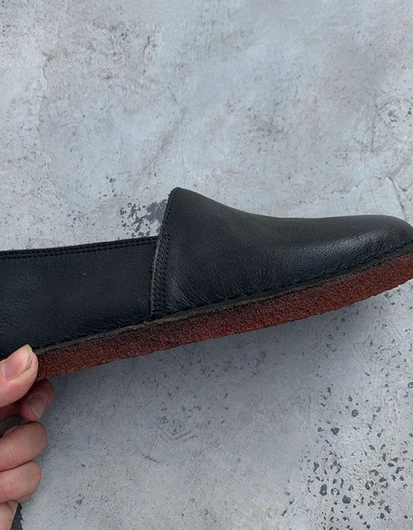 Slip-on Håndlavet Læder Retro Flats Til Mænd