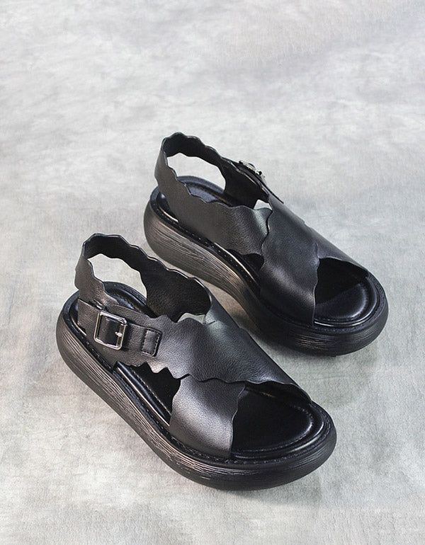 Summer Cross Strap Retro Platform Sandaler