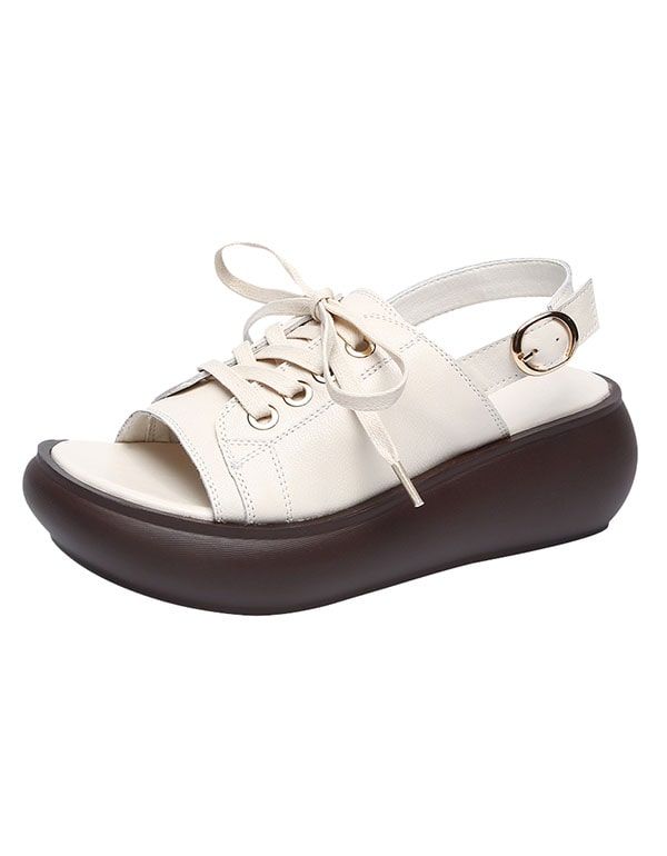 Summer Wedge Justerbare Slingback Sandaler