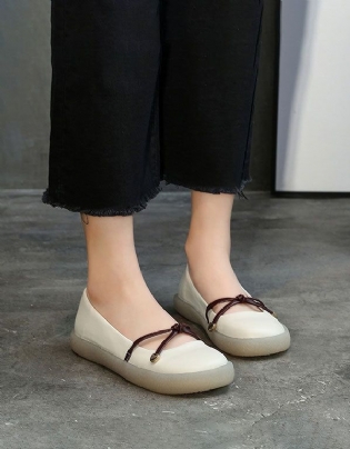 Sygeplejerskesko I Læder Blødbund Casual Flats