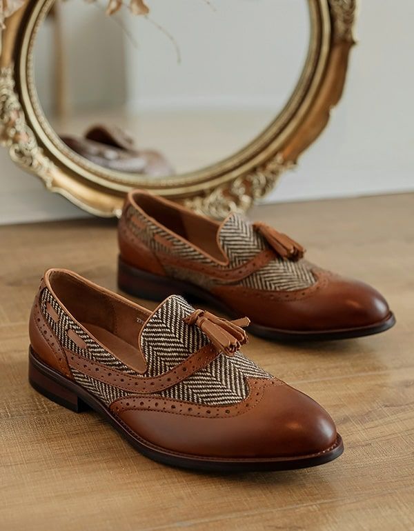 Vintage Britisk Stil Dame Brock Oxford Håndlavet