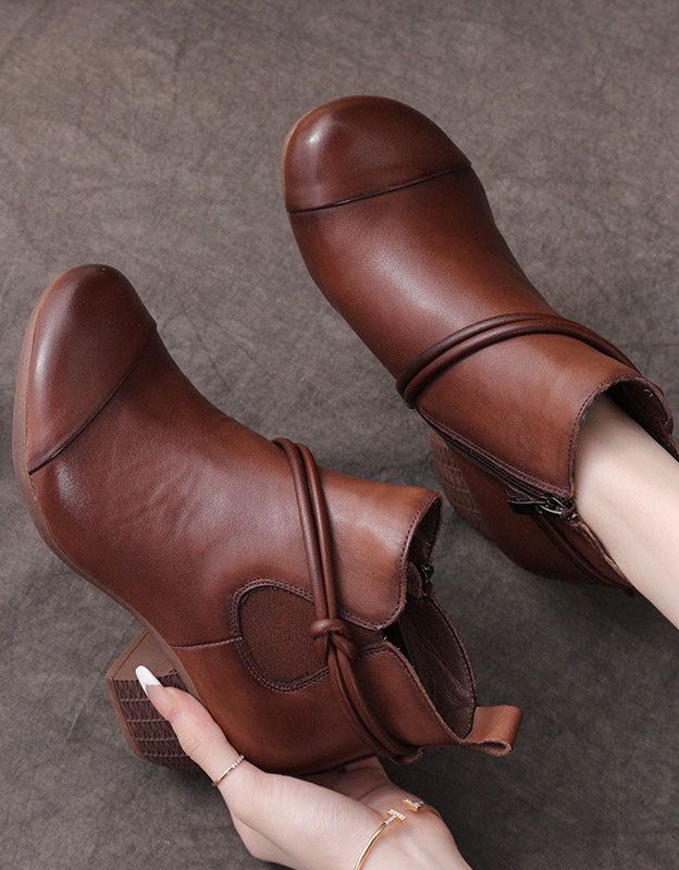 Non Slip Komfortabel Retro Chunky Bootie