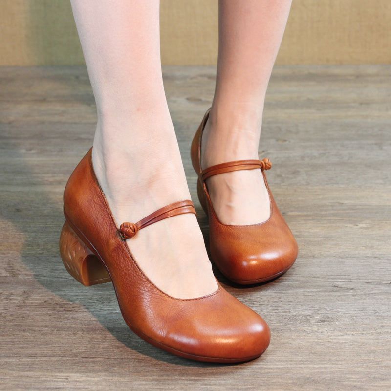 Retro Spænde Chunky Pumps