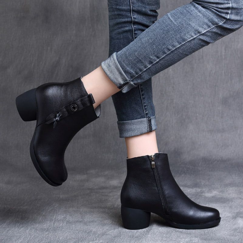 Vinter Retro Komfortable Chunky Boots | Gave Sko