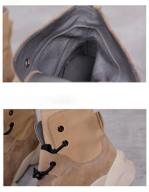 Casual Tyksålet Split Toe Beige Sneaker