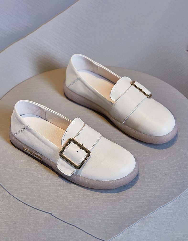 Komfortable Slip-on Spring Læder Sneakers