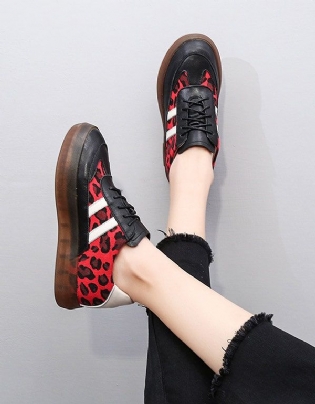 Tykke Ko-sene Casual Sneakers Med Leopardtryk