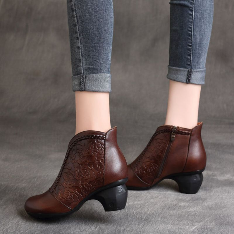 Efterår Vinter Retro Komfortable Chunky Boots | Gave Sko