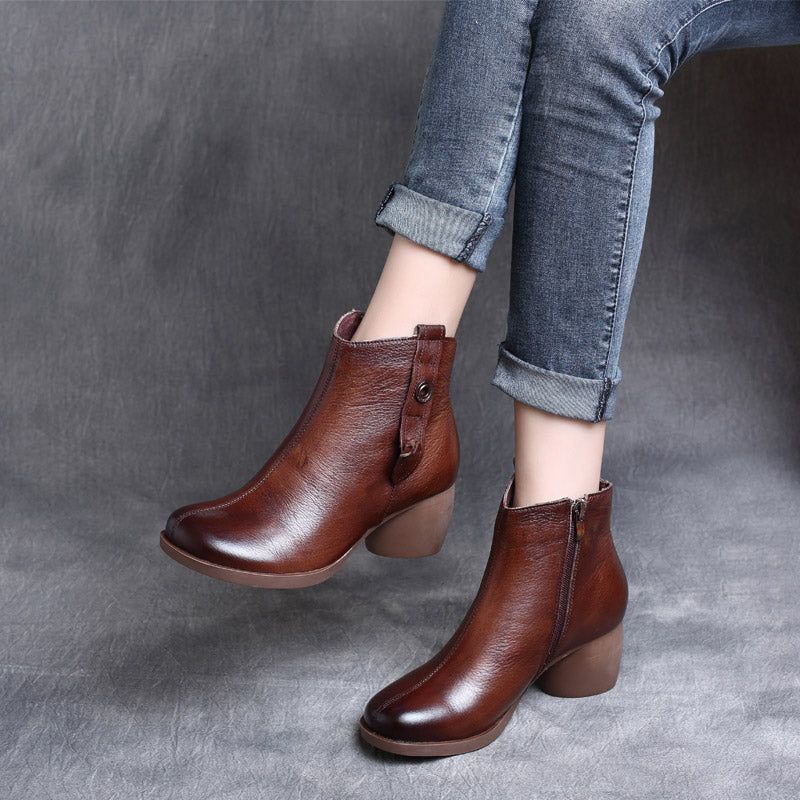 Vinter Retro Komfortable Chunky Boots | Gave Sko