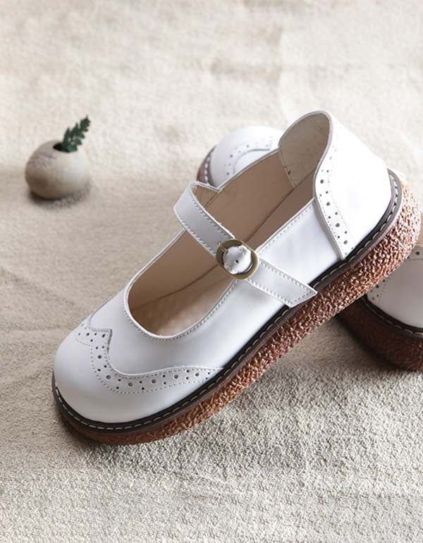 Round Head Retro Oxford Mary Jane Sko