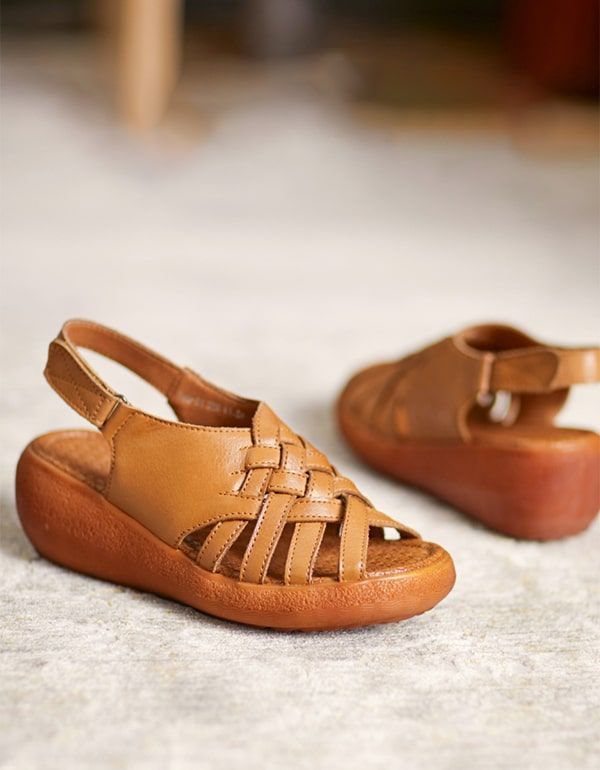 Dame Wedge Slingback Sandaler Grøn