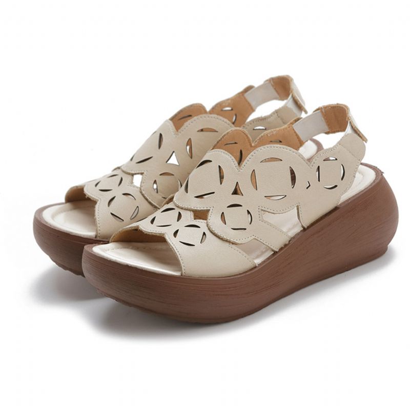 Fish Toe Hollow Wedge Damesandaler Slingback